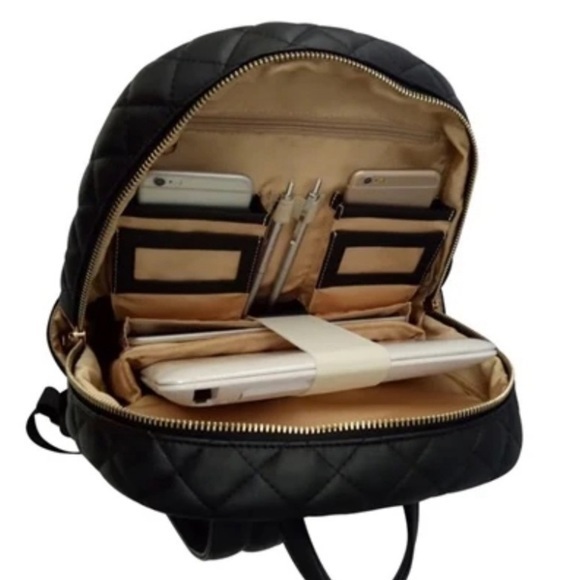 Sandy Lisa St. Tropez -Quilted Backpack - black - made for laptops- sold by Dell - Picture 9 of 12
